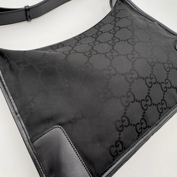 GUCCI Nylon Monogram Shoulder Bag Black - Picture 3 of 8